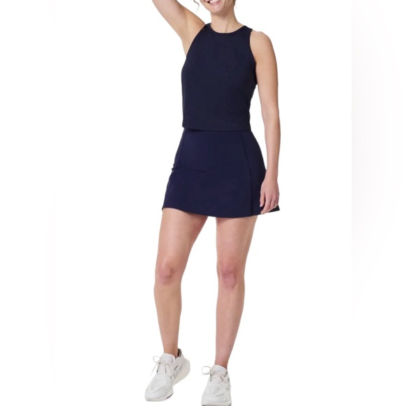 SPANX Dresses & Skirts - The Get Moving Core Control Luxe Skort, Lapis Blue, NWT